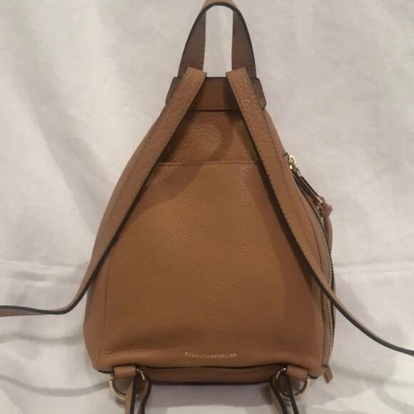 Rebecca Minkoff Pebbled Leather Mini Backpack in Latte main image 4